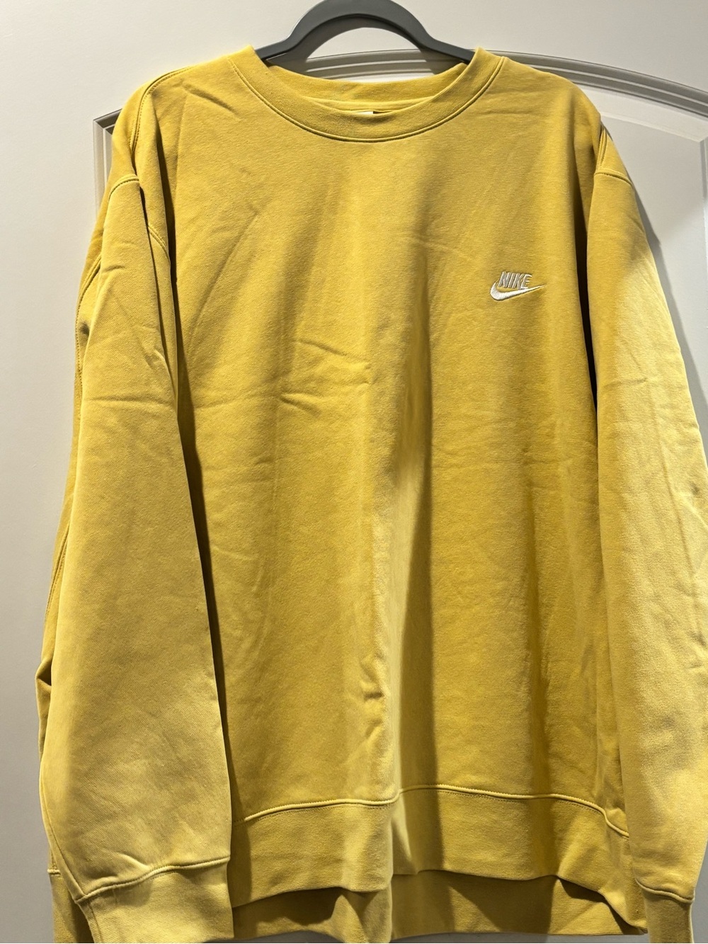 Nike Men’s Mustard Yellow Crewneck Sweatshirt - Picture 2 of 4